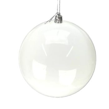 Fehér műanyag díszíthető gömb 12cm