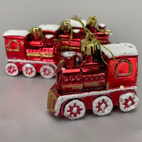 Vonat karácsonyfadísz 6cm x 7cm x 3cm