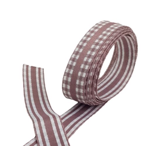 Kétoldalas textil szalag mályva 1,5cm x 2m