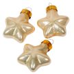 Üveg csillag akasztós gyöngy 4,5cm 12db-os
