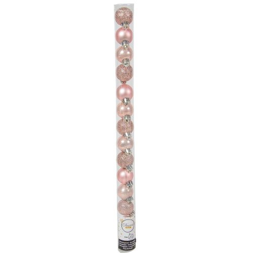 Műanyag gömb rózsaszín 3cm 14db-os