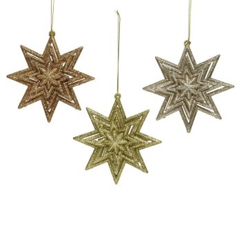 Akasztós csillag dísz műa 11cm