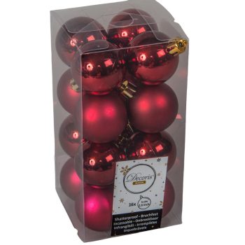 Műanyag gömb bordó 4cm 16db-os csomag