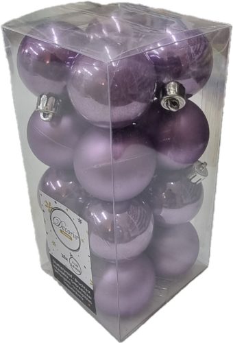 Műanyag gömb világos lila 4cm 16db-os