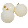 Műanyag gömb gyapjú fehér 10cm 4db-os