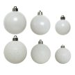 Műanyag gömb téli fehér  4-5-6cm 30db-os