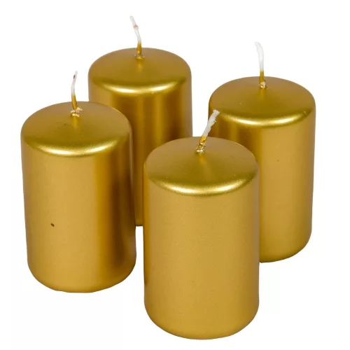 Metál adventi gyertya 80x50mm arany 4db/csom (db ár)