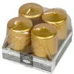 Metál adventi gyertya 80x50mm arany 4db/csom (db ár)