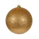 Műanyag gömb glitteres világos arany 14cm