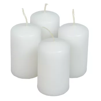 Matt  adventi gyertya 70x40mm fehér  4db/csom (db ár)
