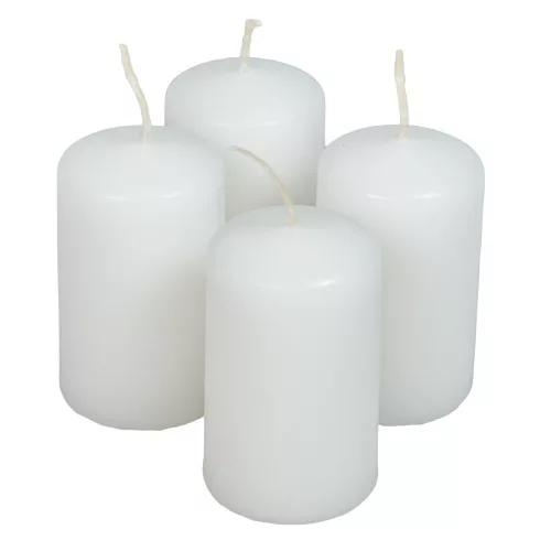 Matt  adventi gyertya 70x40mm fehér  4db/csom (db ár)