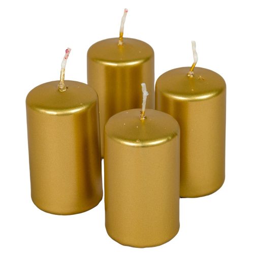 Metál adventi gyertya 70x40mm arany  4db/csom (db ár)