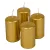 Metál adventi gyertya 70x40mm arany  4db/csom (db ár)