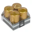 Metál adventi gyertya 70x40mm arany  4db/csom (db ár)