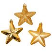 Csillag műa. világos arany 7,5cm  6db-os