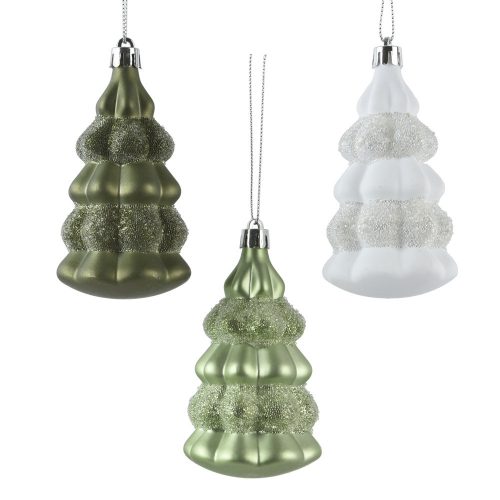 Fenyőfa gömb akasztós műanyag 9,5cm