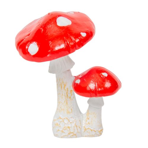 Gomba pár piros pöttyös poly M6,5cm