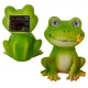 Solár béka polyresin zöld 13cm