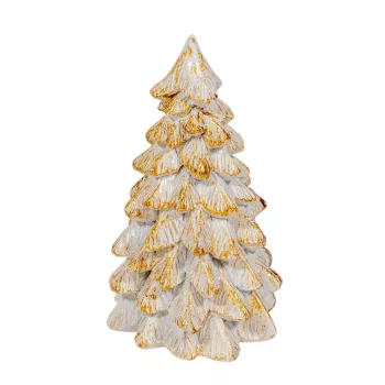 Fenyőfa poly arany-fehér M7cm
