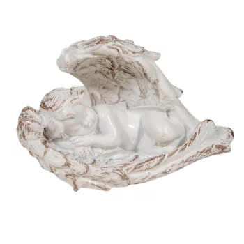 Angyal szárnyban poly fehér-ezüst M5,5x9cm