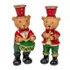 Diótörő maci poly piros-zöld M7cm 2db-os