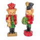 Diótörő maci poly piros-zöld M7cm 2db-os