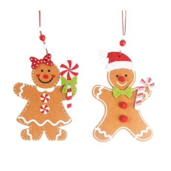 Mézeskalács figura akasztós filc 13,5cm