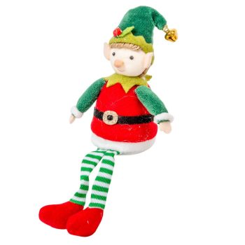 Lógólábú manó csengős sapival textil M12cm