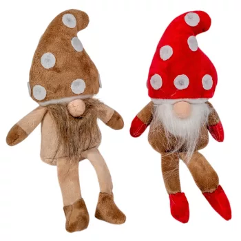 Lógólábó gomba kalapos manó textil M17cm