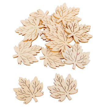 Juhar falevél fa natúr 3,8cm 12db-os