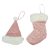 Textil akasztós karácsonyi dísz prémes mályva 14cm