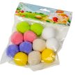 Textil golyó színes 3,5cm 12db-os
