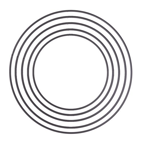 Fém karika fekete 20-40cm 5db-os