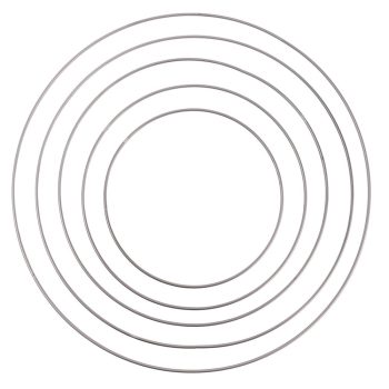 Fém karika ezüst20-40cm 5db-os