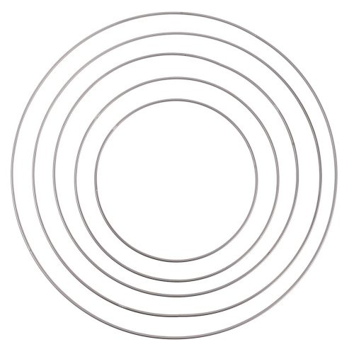 Fém karika ezüst20-40cm 5db-os