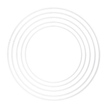 Fém karika fehér 20-40cm 5db-os