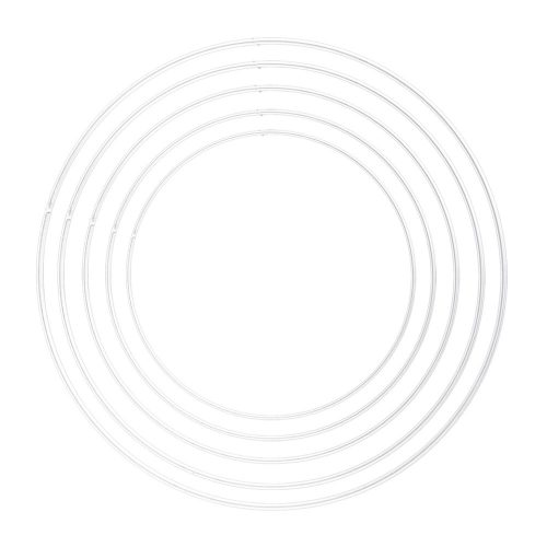 Fém karika fehér 20-40cm 5db-os