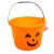 Halloweenes dekor tök vödör műanyag 22x18cm