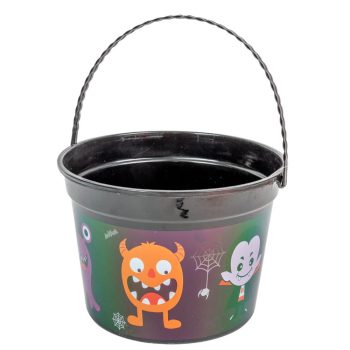 Halloween figurás vödör műanyag M14cm D20cm