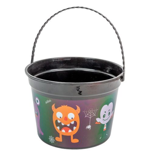 Halloween figurás vödör műanyag M14cm D20cm