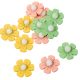 Virágfej fa filccel 3,5cm 12db-os