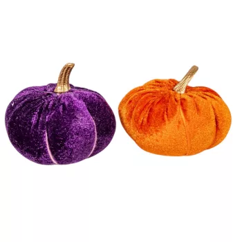 Tök bársony textil narancs-lila M6x8cm