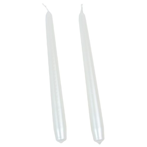 Metál  szálas gyertya 240x22mm fehér 10db/csom (db ár)