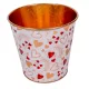 Bádog kaspó metál szív mintás D12cm M11cm