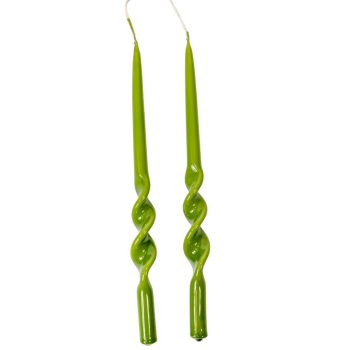   Lakkozott rövid alfa csavart gyertya oliva 235x12mm 8db/csom (db ár)