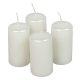 Metál adventi gyertya 80x40mm fehér 4db/csom (db ár)
