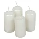 Metál adventi gyertya 80x40mm fehér 4db/csom (db ár)