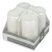 Metál adventi gyertya 80x40mm fehér 4db/csom (db ár)