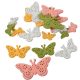 Fa pillangó fehér-sárga-zöld-pink 3,5-5,5-8cm18db-os