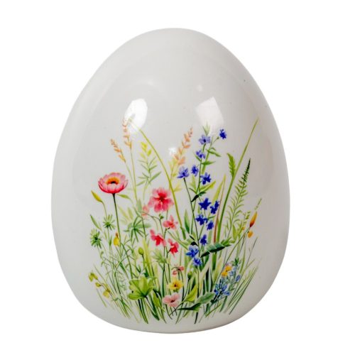 Tojás virágos mintával fényes ker. M8,5cm